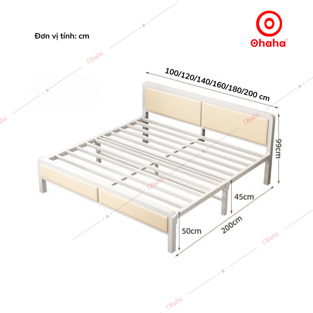 Giường sắt hiện đại Ohaha - GS008