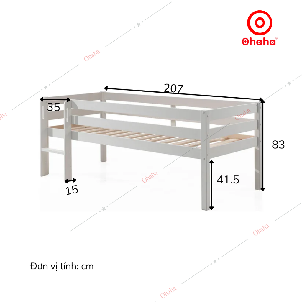 Giường ngủ hiện đại cho bé Ohaha - GTE007