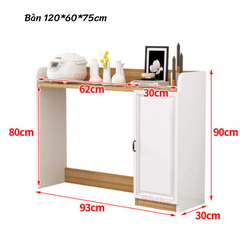 Bộ bàn ăn thông minh xếp gọn kèm hệ tủ đồ - BA020