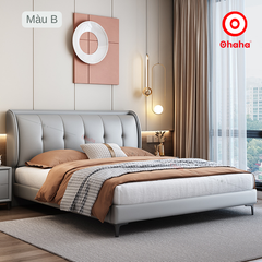 Giường ngủ gỗ bọc da cao cấp Ohaha có kèm tab - GN025