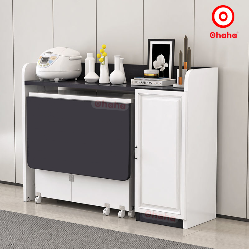 Bộ bàn ăn thông minh xếp gọn kèm hệ tủ đồ - BA020