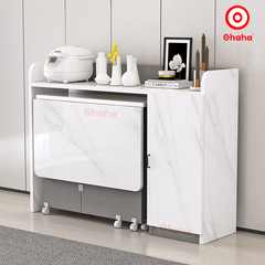 Bộ bàn ăn thông minh xếp gọn kèm hệ tủ đồ - BA020