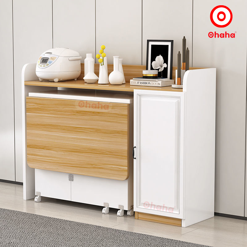 Bộ bàn ăn thông minh xếp gọn kèm hệ tủ đồ - BA020