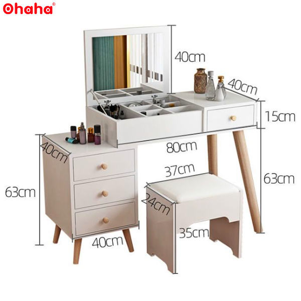 Bàn Trang Điểm OHAHA có kèm ghế - TĐ023