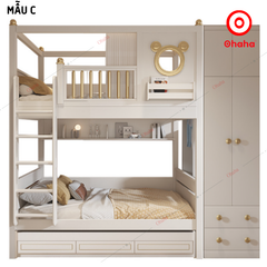 Giường tầng thông minh cao cấp 3 tầng Ohaha có tủ áo - GTCC027