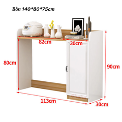 Bộ bàn ăn thông minh xếp gọn kèm hệ tủ đồ - BA020