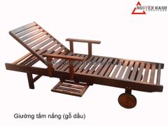 Giường tắm nắng gỗ dầu OH-01