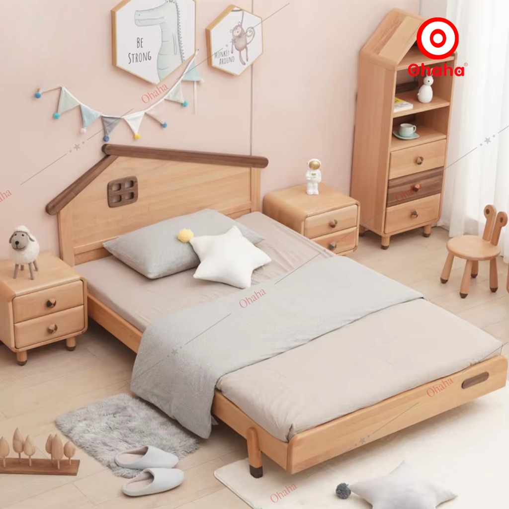 Giường ngủ hiện đại hình ngôi nhà cho bé - GTE010
