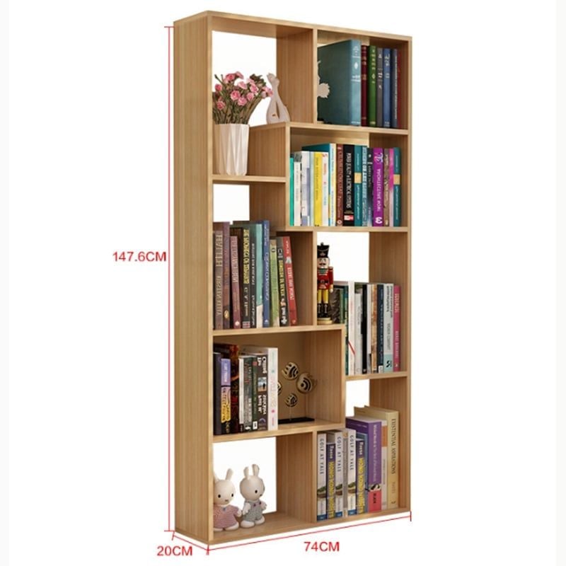 Kệ sách để sàn Ohaha màu vàng vân gỗ - KS001