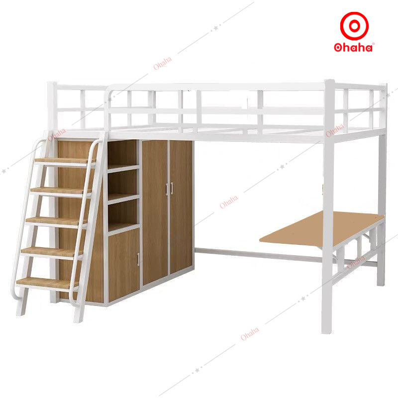 Giường tầng thông minh khung sắt Ohaha kết hợp bàn gấp gọn - GTS035