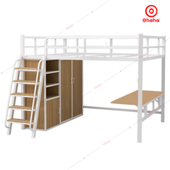 Giường tầng thông minh khung sắt Ohaha kết hợp bàn gấp gọn - GTS035
