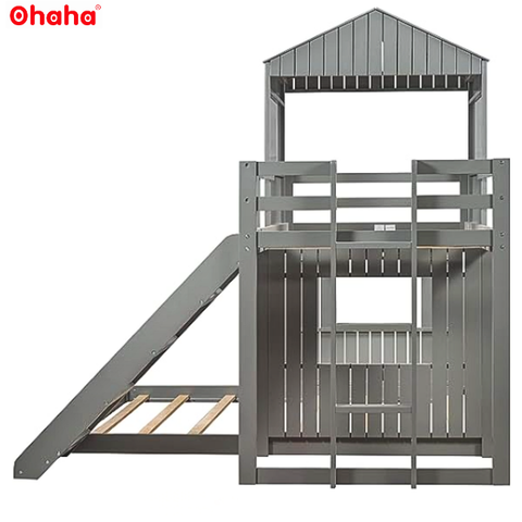 Giường tầng thông minh cao cấp có CẦU TRƯỢT Ohaha - GTCC012