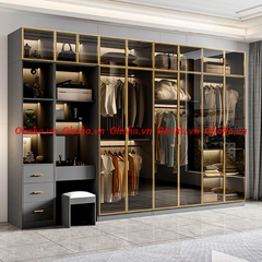 Tủ quần áo cánh kính Ohaha có kèm đèn led - TCK003