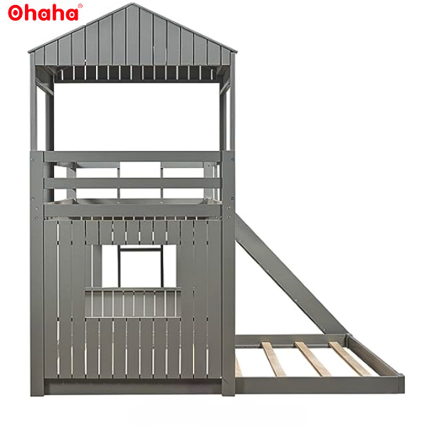 Giường tầng thông minh cao cấp có CẦU TRƯỢT Ohaha - GTCC012