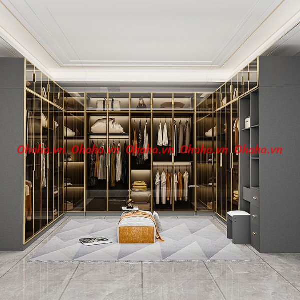 Tủ quần áo cánh kính Ohaha có kèm đèn led - TCK003
