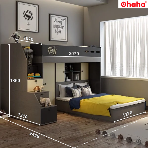 Giường tầng thông minh đa năng Ohaha - GTĐN003