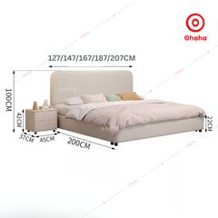 Giường ngủ công nghiệp bọc nệm OHAHA - GN044
