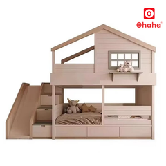Giường tầng hình ngôi nhà đa năng - GTTM050