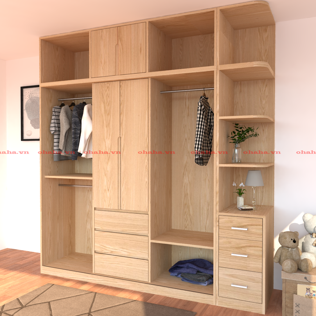 Tủ Quần Áo Gỗ Cao Cấp OHAHA 005