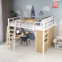 Giường tầng thông minh khung sắt Ohaha kết hợp bàn gấp gọn - GTS035