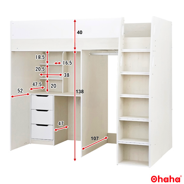 Giường tầng thông minh Ohaha - GTTM023