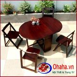 BÀN GHẾ XẾP NÂU OVAL BBA39-OH OHAHA