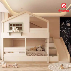 Giường tầng hình ngôi nhà đa năng - GTTM050