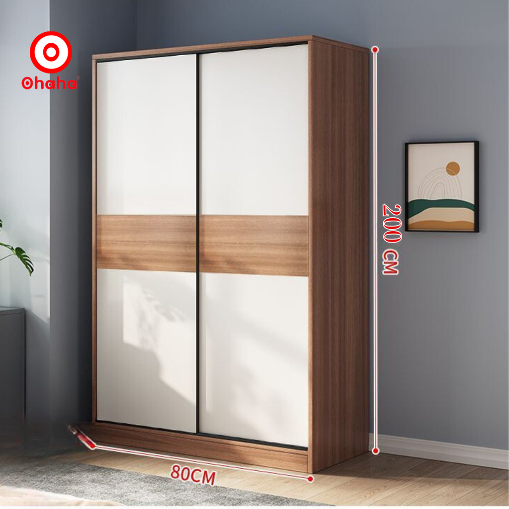 TỦ QUẦN ÁO GỖ CÔNG NGHIỆP 2 CÁNH LÙA OHAHA - CL002