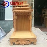 BÀN THỜ ÔNG ĐỊA MÁI CHÙA GỖ PƠ MU BTOD03-OH OHAHA