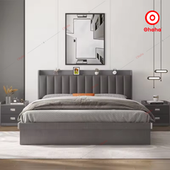 Giường ngủ công nghiệp bọc nệm OHAHA - GN032