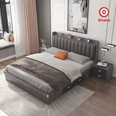 Giường ngủ công nghiệp bọc nệm OHAHA - GN032