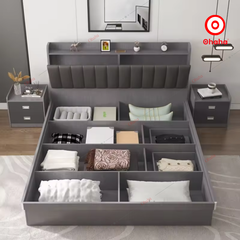 Giường ngủ công nghiệp bọc nệm OHAHA - GN032
