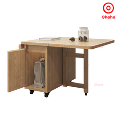 Bàn sofa đa năng gấp gọn có bánh xe - BA009