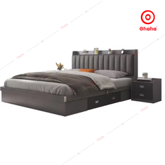 Giường ngủ công nghiệp bọc nệm OHAHA - GN032