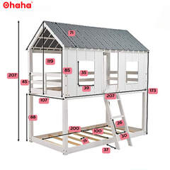 Giường tầng thông minh cao cấp kiểu ngôi nhà Ohaha - GTCC010
