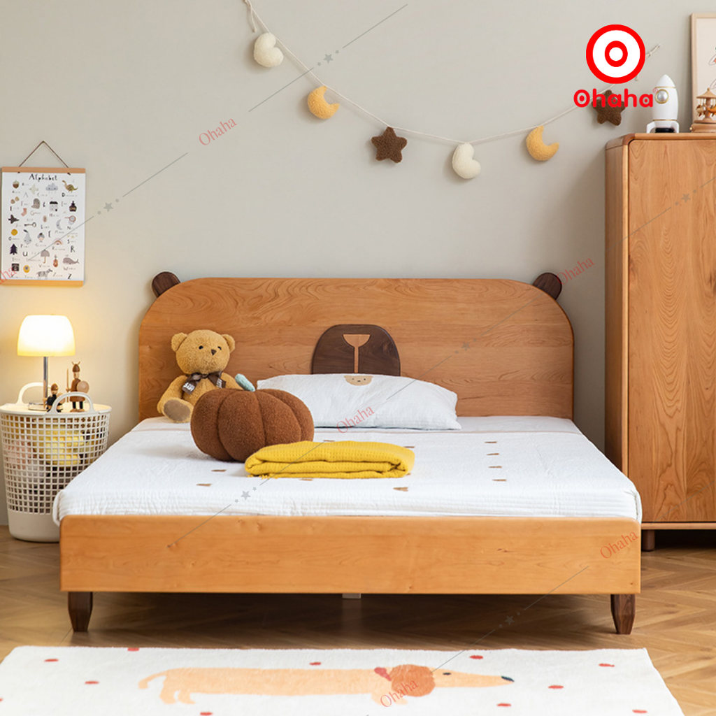 Giường tầng hiện đại hình chú gấu cho bé Ohaha - GTE013