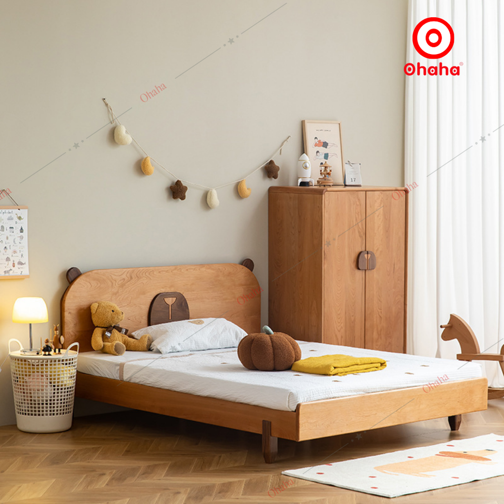 Giường tầng hiện đại hình chú gấu cho bé Ohaha - GTE013