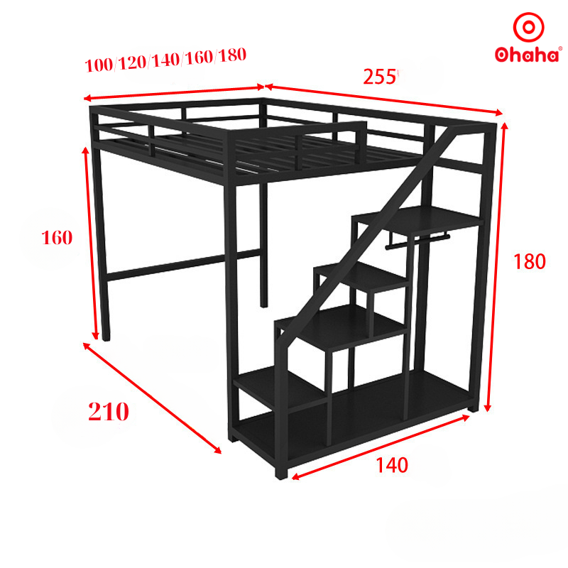 Giường tầng thông minh khung sắt Ohaha - GTS037