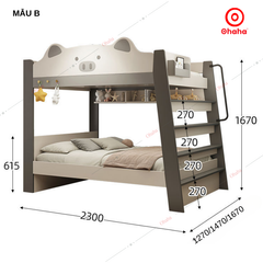 Giường tầng thông minh hiện đại cao cấp Ohaha - GTHĐ027