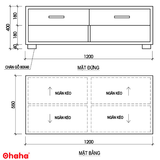 Bàn trà OHAHA hiện đại kiểu sang trọng - BT015