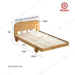 Giường ngủ hiện đại hình xe hơi cho bé Ohaha - GTE014
