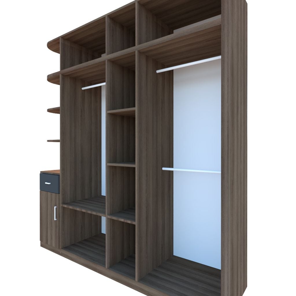 Tủ Quần Áo Gỗ Công Nghiệp Hiện Đại OHAHA - HĐ013