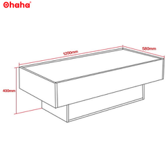 Bàn Trà Sofa OHAHA Mặt Kính Đa Năng Kiểu Dáng Độc Đáo - BT007