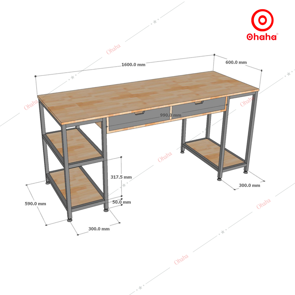 Bàn làm việc cao cấp Ohaha - BLV003