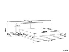 Giường ngủ bệt kiểu Nhật kèm vách và bọc nệm đầu giường Ohaha - GB006