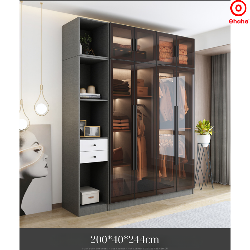 Tủ quần áo cánh kính cao cấp OHAHA - TCK010