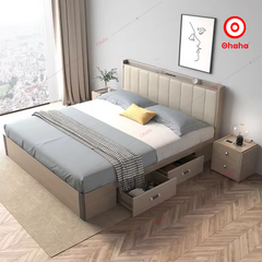 Giường ngủ công nghiệp bọc nệm OHAHA - GN034