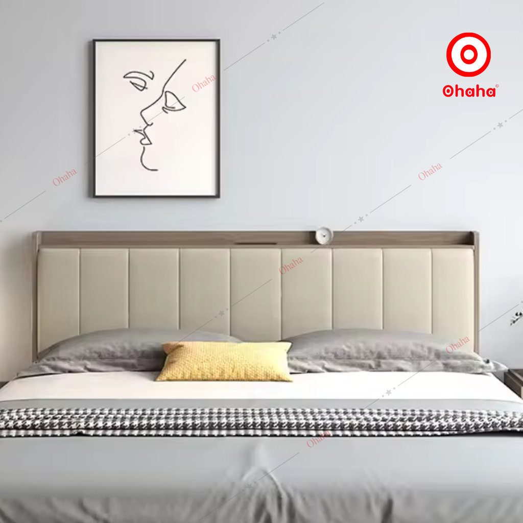 Giường ngủ công nghiệp bọc nệm OHAHA - GN034