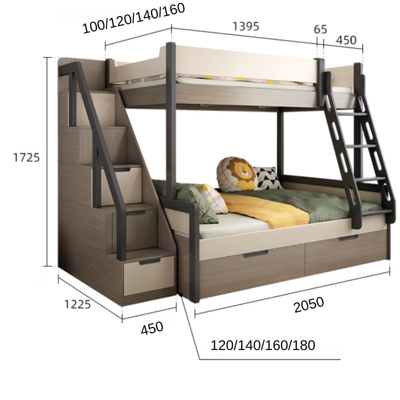 Giường tầng thông minh hiện đại cao cấp Ohaha - GTHĐ023