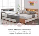 Giường ngủ gỗ công nghiệp cao cấp OHAHA - GC033 - 02 - Kèm đèn Led